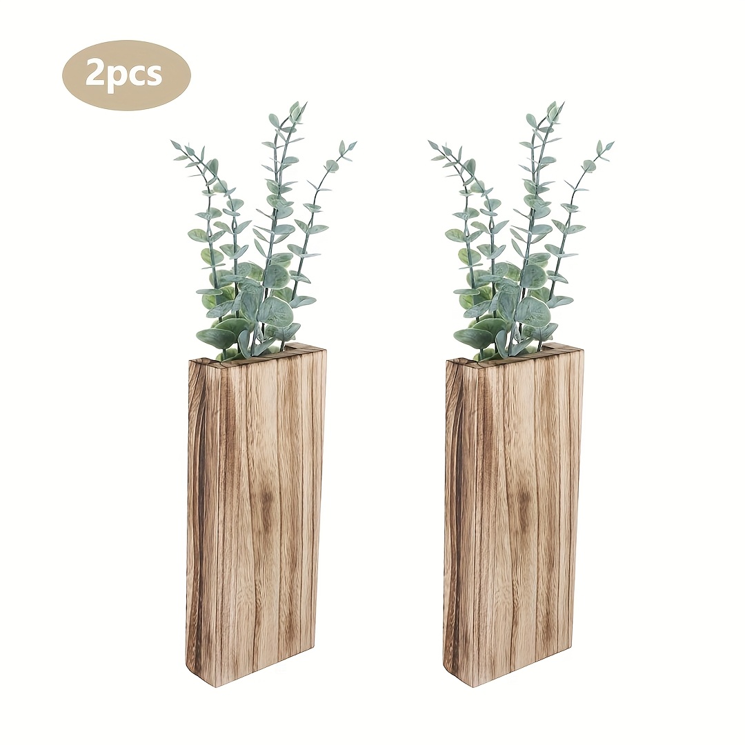 6er Set Wand-Pflanzgefe Mit Kunstpflanzen  Moderne Wanddekoration Fr  Wohnzimmer, Schlafzimmer & Bad