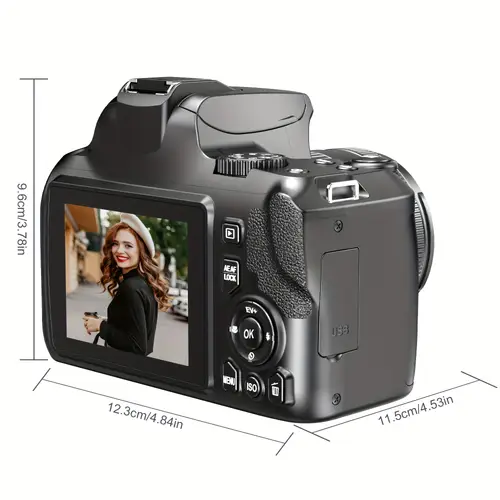 komery w2 digital camera 10x optical zoom cameras for photography video 4k vlogging camera for youtube with flash wifi hdtv output 64gb sd card 2 recharge batteries dual charger suitable for photography beginners teen students boys and girls