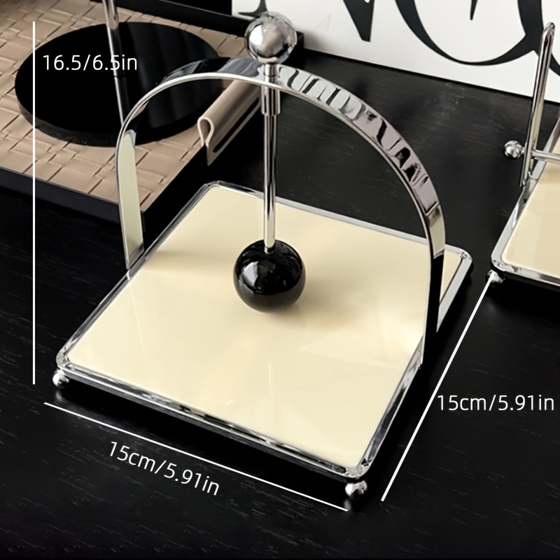 TEMU 1pc Metal Paper Towel Holder Square Napkin Holder Vertical Paper Towel Holder
