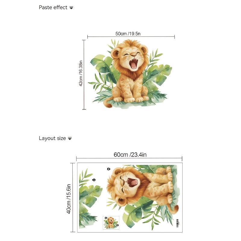 Image of Cute Growth Theme Wall Stickers For Room Walls Fun Decoration Cute And Domineering Bedroom Background Wall Decoration, Suitable For Baby Room Wall Art, Corridors, And Entrances
