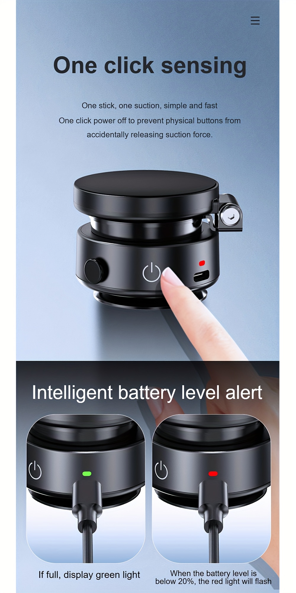 TASTYTI Upgraded Magnetic Phone Holder with 360° Rotation & Retractable Design - Heavy-Duty Aluminum Alloy, Vacuum Suction Cup, Wall/Mount/Car/Truck/Desk Mount, Portable Phone Stand For Car, Gym, Office, Home - Compatible With All Phones