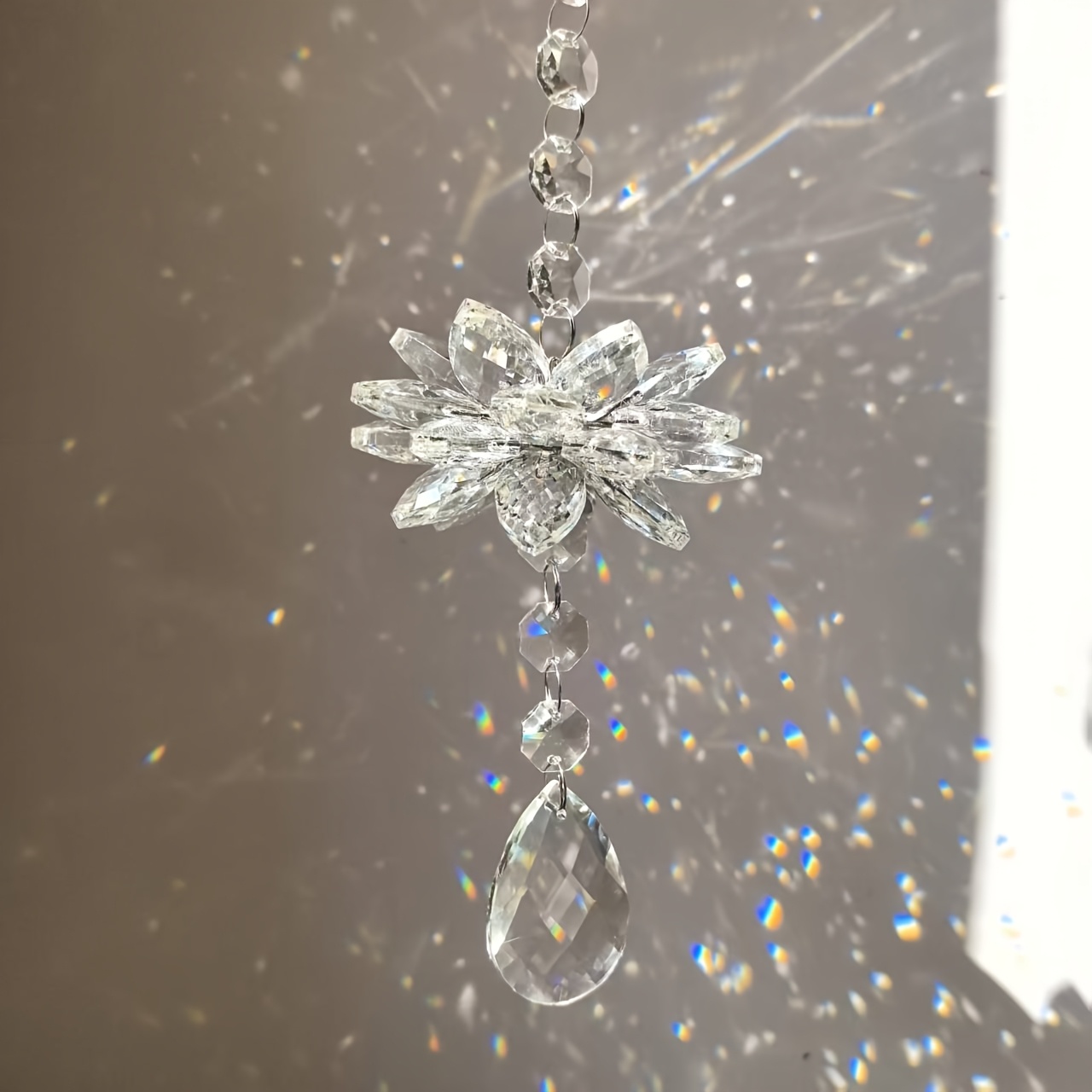 Image of Sunshine Catcher Glass Prism Suitable For Decoration, Festive Decorations, , Window Decorations, No Electricity Required, Window Hanging Accessories, Effects, Home Decorations, Crystal Crafts
