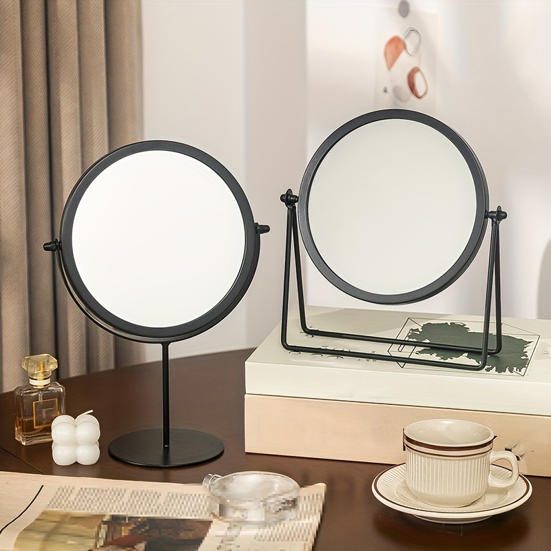 

1pc Luxury Makeup Mirror, Hd Desktop Mirror With Stand, Rotatable Beauty Mirror For Dressing Table, Bedroom Decor - Elegant Vanity Accessory
