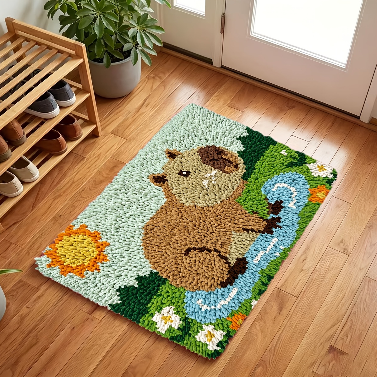 Capybara Latch Hook Kit for Handmade Carpet Art