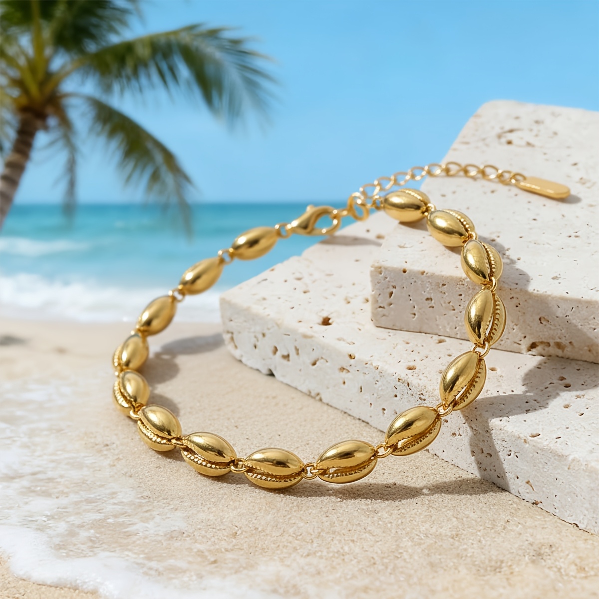 TEMU Bracelet Made Of Alloy Material That Does Not Fade. A Must-have Versatile Women's Bracelet Accessory For Summer Seaside Vacations, Suitable For
