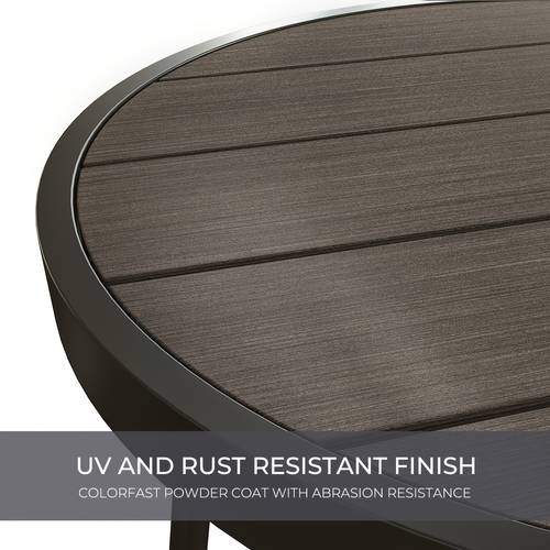 indoor outdoor round side table heavy duty metal construction space saving easy assembly modern minimalist coffee table for living room patio office bedroom ideal for small spaces apartments patio furniture outdoor outdoor side table for patio outdoor end table for patio outdoor furniture small outdoor side table outdoor coffee table small outdoor table small patio table patio side table