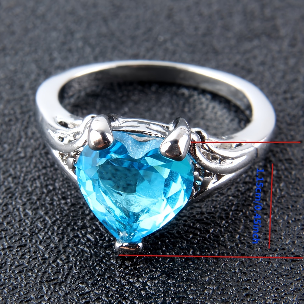 Anillo de 2024 piedra azul claro