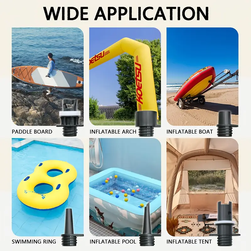 Pompa Elettrica Sup XCOZU Adattatore Valvola Per Kayak Gonfiabile - Per Pompa Aria Standard, Universale Per SUP E Barche Valvola Sup Kayak - Foto 11