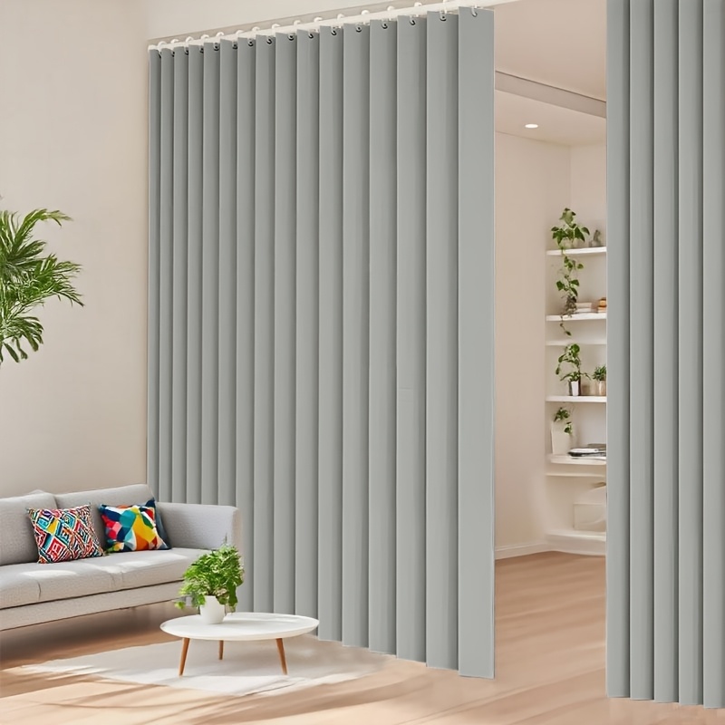 1pc Partition Curtain Folding Retractable Partition Curtain Elegant Stylish Fabric Screen Room Sleep Area Divider Study Space Zoning Essential Foldable Storage with Hooks Space Saving Multi-Purpose Mother Must-Have