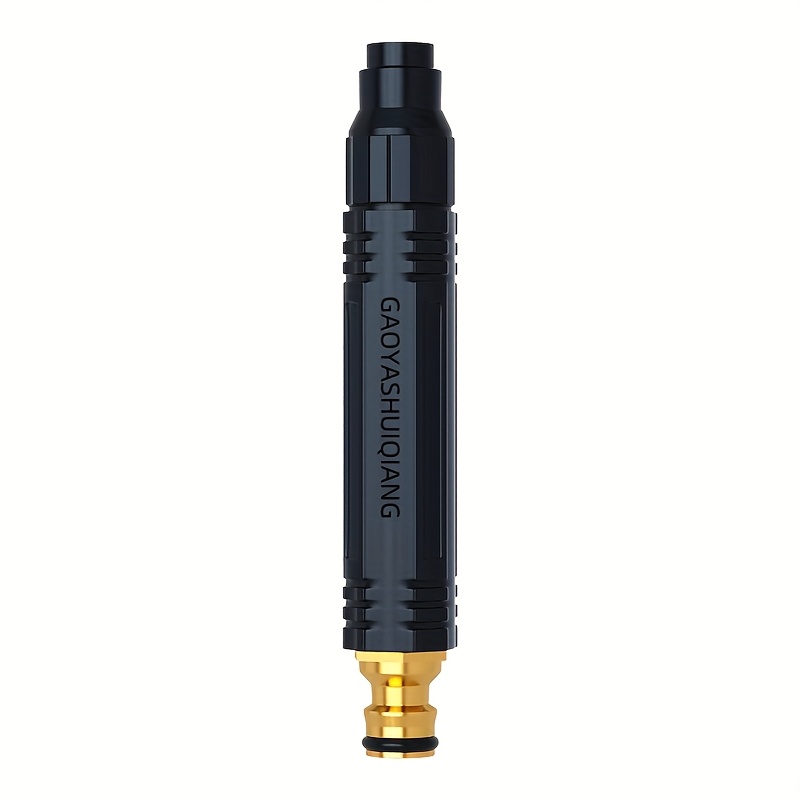 E-shop Verbesserte Auto Waschmaschine Heim Nippel-Style Hochdruck Wasserpistole Kopf Schwarze Diamant Raketen Düse Gerade Sprühpistole Garten