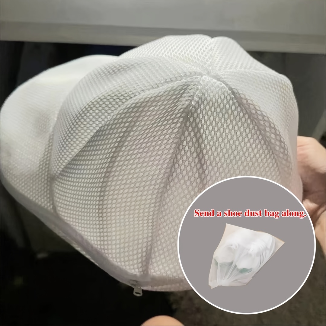 Image of (hat Bag And Hat Stand) Mesh Hat Cleaning Tool With Shoe Storage Bag, Baseball Cap Cleaning Stand, Gentle And Efficient Baseball Cap Cleaning Equipment, Durable Hat Washing Cage With Drying Support