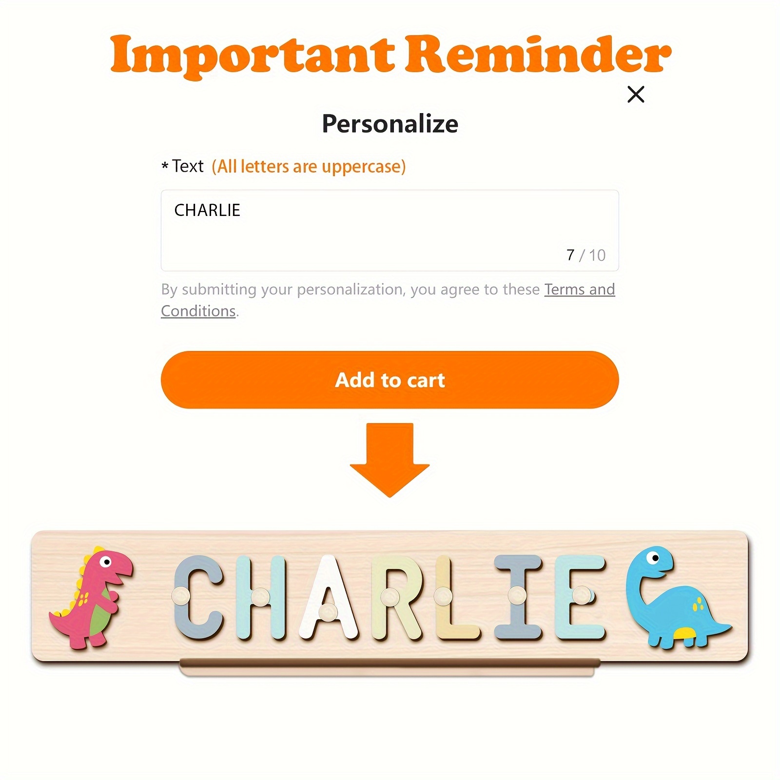 Personalized Name Puzzle, Custom Color Name Puzzle for Boys