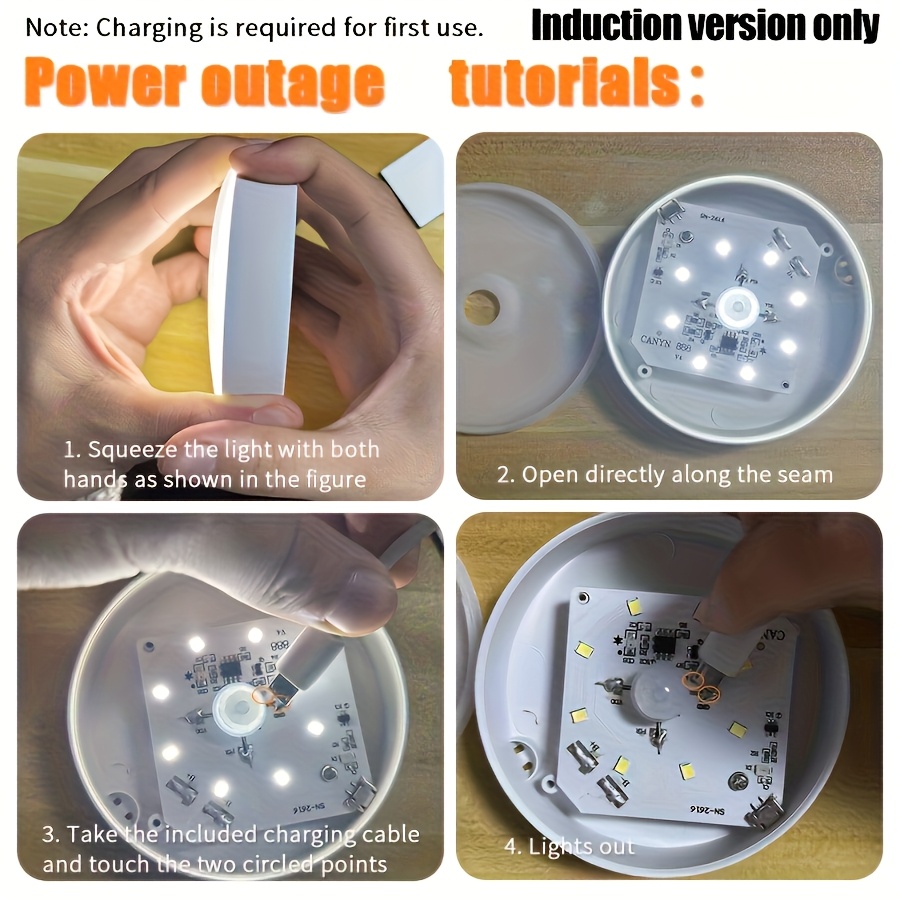 1pc Luz LED de Pared, Luz Nocturna Recargable por USB, Lámpara de Noche Inteligente con Encendido/Apagado Automático, Adecuada para Cocina, Dormitorio, Sala de Estar, Pasillo, Luz Decorativa para Habitaciones. Universal para 500 Regiones