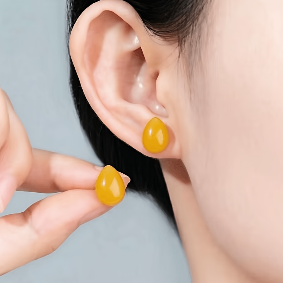 Women's Hypoallergenic Natural Stone Water-Drop Earrings