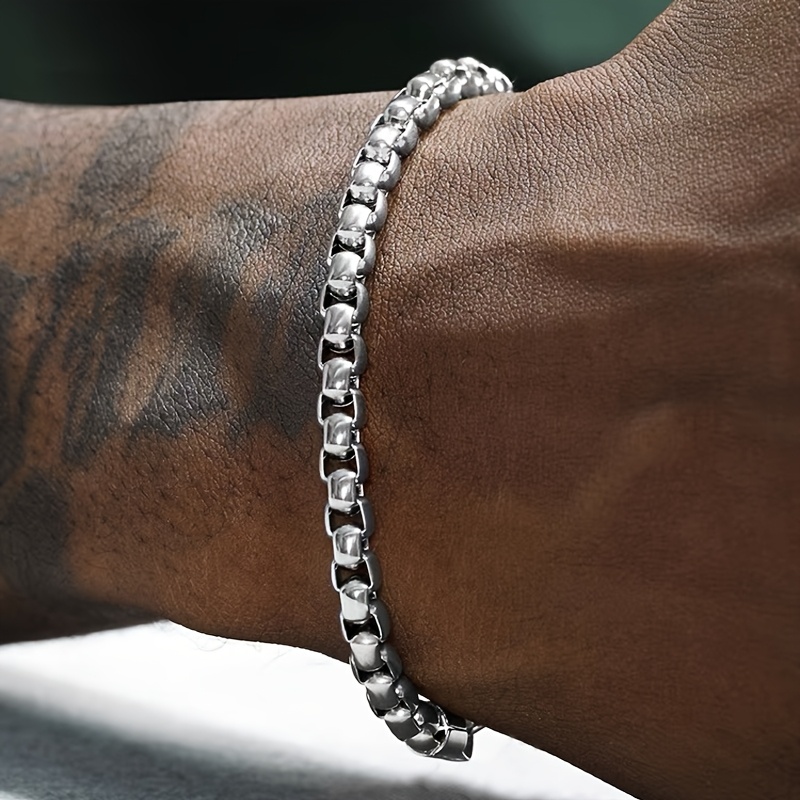 

Stylish Men' Steel Bracelet - Sleek, Washable & Fade-resistant, Perfect Gift For Him