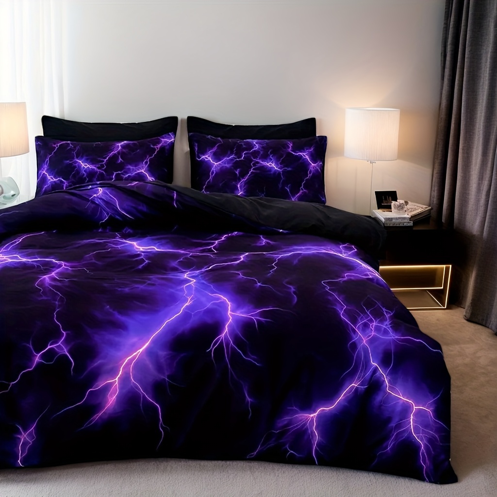 Image of 3pcs Fashionable Line Art Duvet Cover Set - Includes 1 Duvet Cover + 2 Pillowcases (pillow Inserts Not Included), Soft And Breathable High-definition Printed Bedding, Suitable For Home And Dormitory