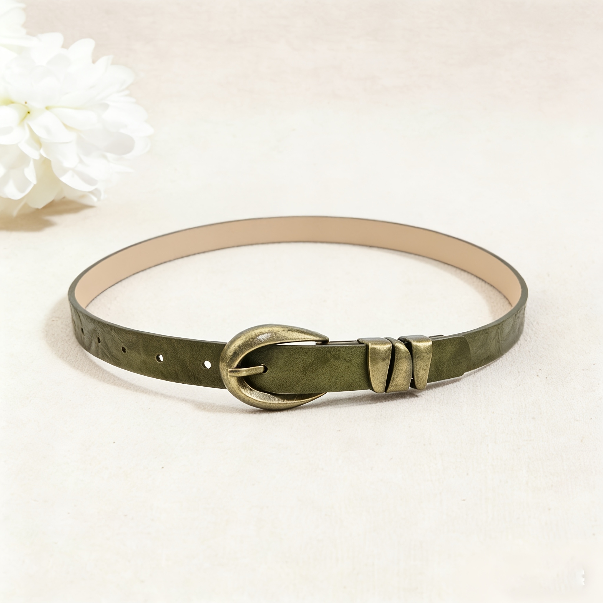 1pc spring summer olive green vintage ring waist belt - Temu Cyprus