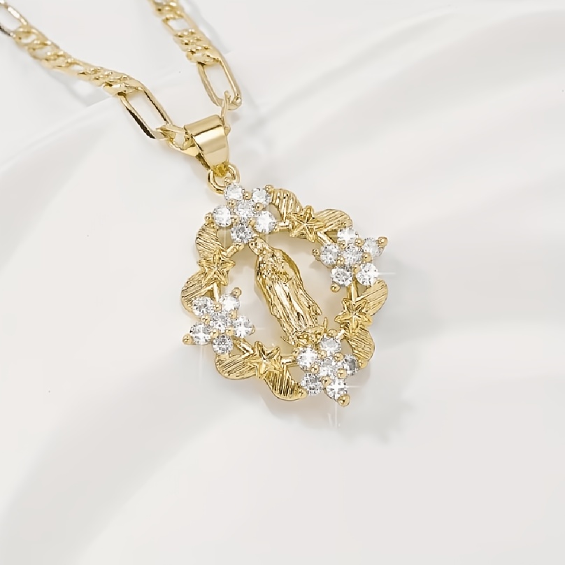 TEMU 1pc / Fashionable Women's Luxury-style Pendant Necklace, Bohemian Pendant Necklace Accessory, Suitable For Christmas, Holidays, And Daily Wear,