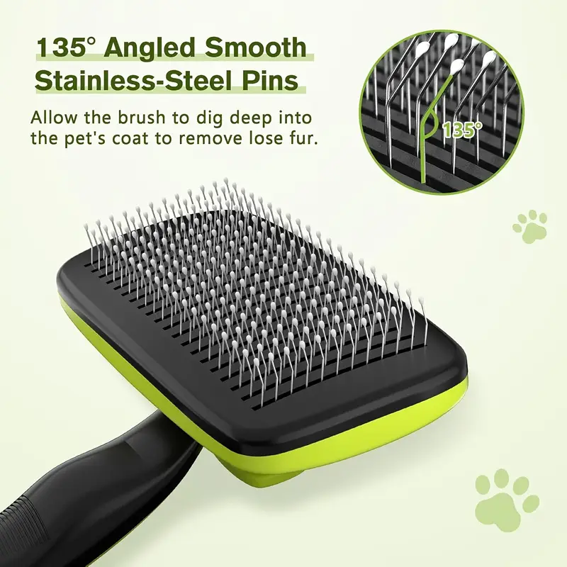 self cleaning rake brush for dogs cats brush for shedding massage grooming cat brush gently remove loose fur primer suitable for small dogs cats rabbits all kinds of hair details 1