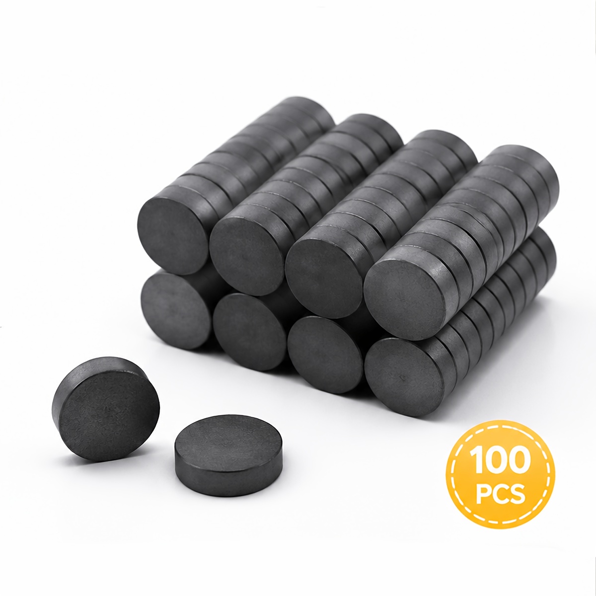 TEMU 50/100 aimants disques en , 10x3mm (0,39" x 0,11") aimants circulaires noirs, aimants circulaires pour réfrigérateurs, mouchoirs de bureau et de