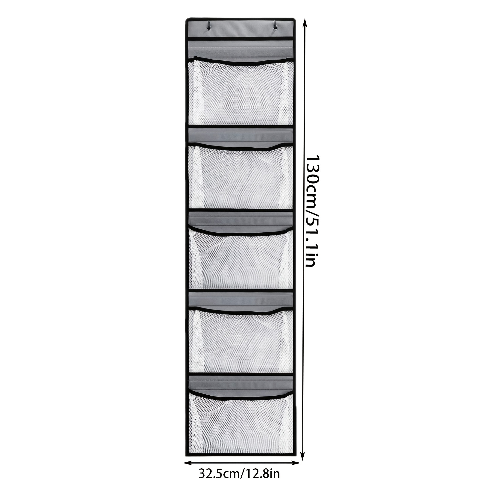 TEMU Hanging Storage Bag For Closet, Multifunctional Door-back 5-grid Pouch, Storage Bag For Clutter