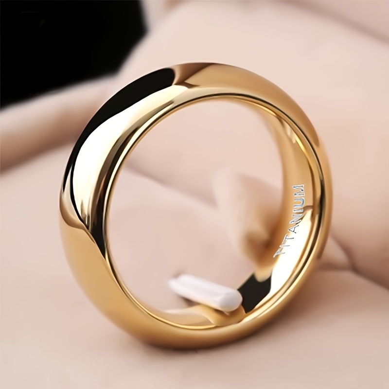 1pc Unisex Ring - Wide 6mm Band, Modern Minimalist Jewelry for Wedding, EngaSynthetic Gemstoneent, Everyday - Durable & Tarnish-Resistant - Wedding/Anniversary/Graduation Gift for Men & Women - Year-Round Elegant Jewelry, EngaSynthetic Gemstoneent
