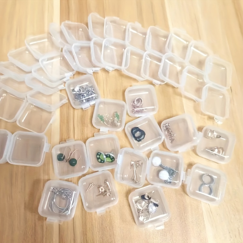 Clear Plastic Bead Storage Containers Lids Perfect Earplugs - Temu