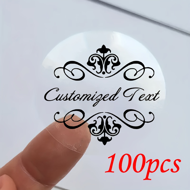 

100pcs Personalized Transparent Stickers, Wedding, Birthday And Other Handmade Gifts, Holiday Party Gifts