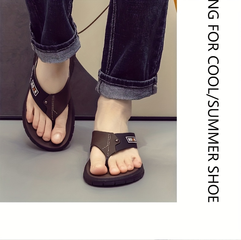 mens high end flip flops for summer designed for casual wear featuring odor slip and a soft sole for feel Product details 16