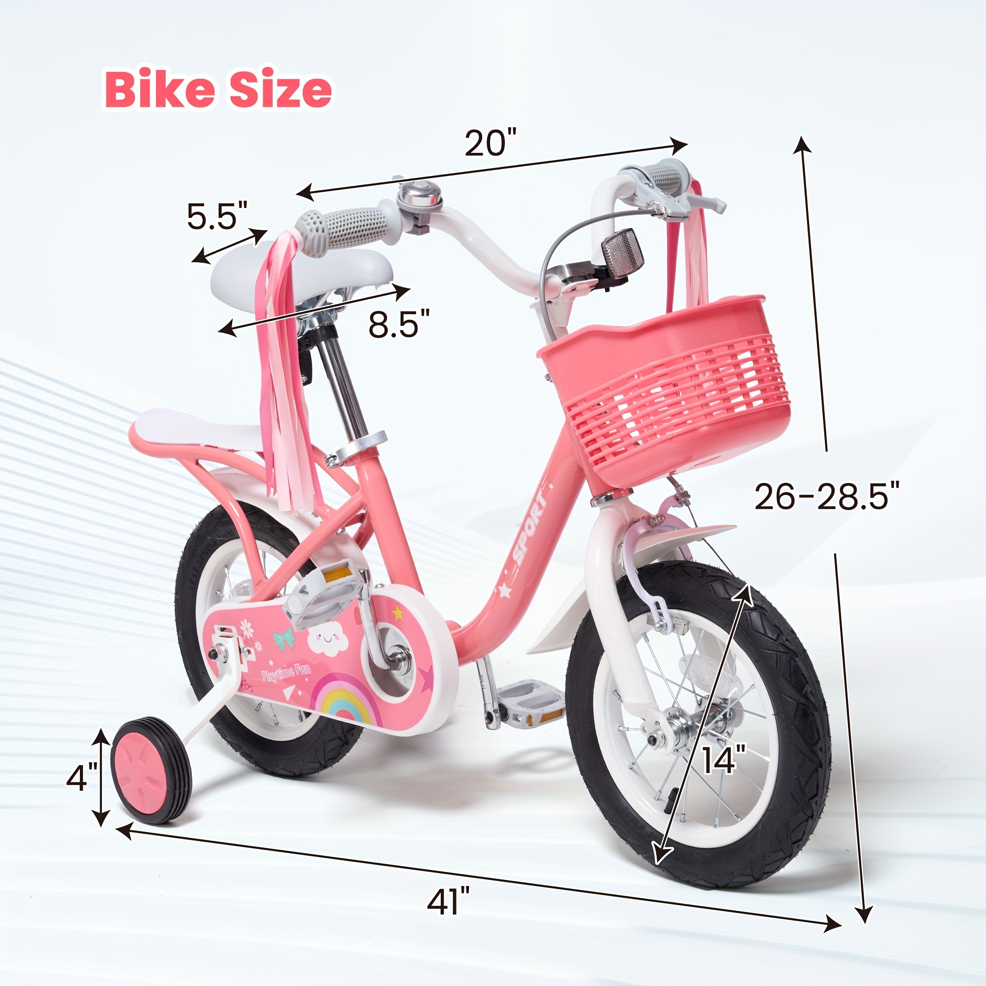 Basket What Size Bike For 12 Year Old Girl 12 14 Inch Pink Bike