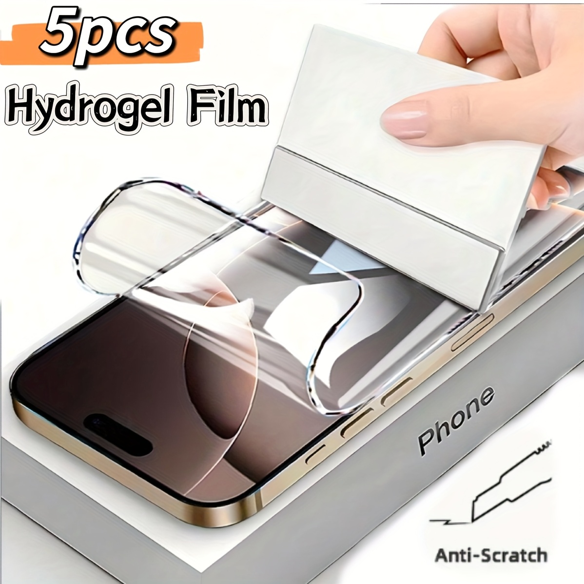 5pcs hd tpu hydrogel screen protector for iphone 17 pro max 17 pro 17 16   pro max 15 pro 15 14 pro 14 pro max 13 13 pro 12 pro 12   anti scratch anti fingerprint full coverage