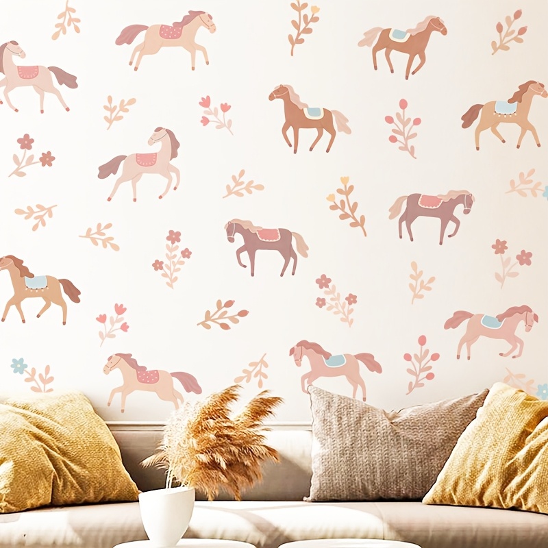 Image of A Set Of Soft-themed Wall Stickers Featuring , With Leaves And Small Flowers, Perfect For Decorating Room Walls Or As Embellishments For Notebooks, Suitable For A Cozy Arrangement Style