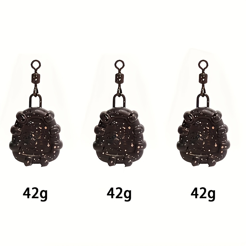 Image of 3pcs Swivel Fishing Sinker Weights (42g/56g/70g/85g) - Pure Lead For Carp Fishing Accessories