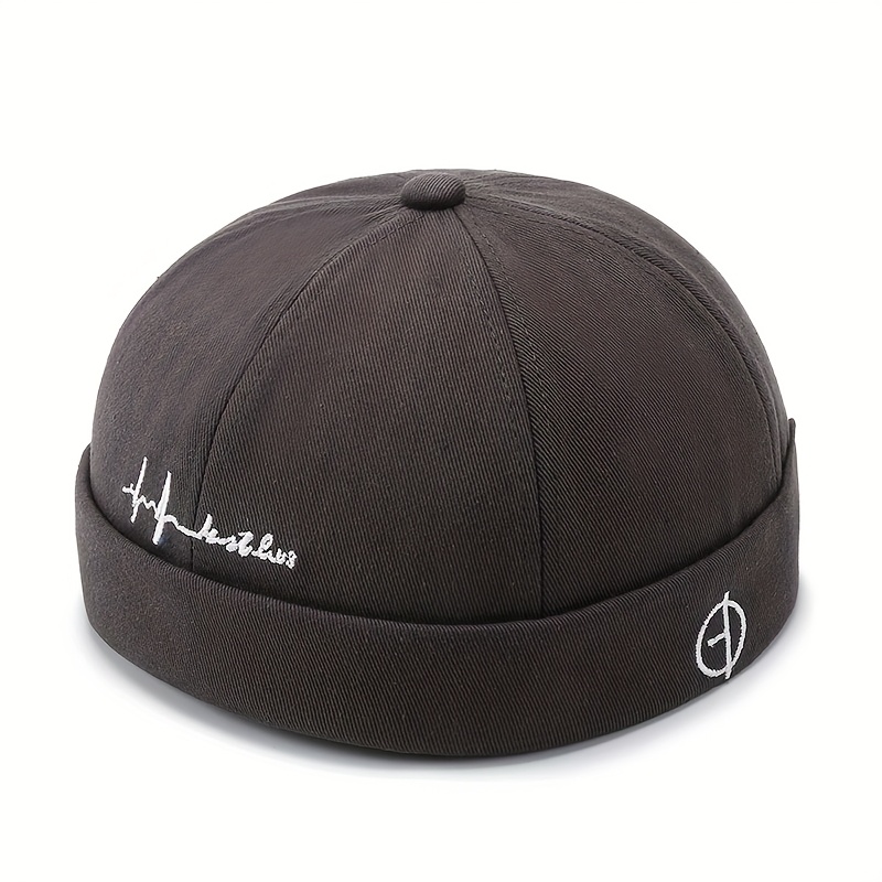TEMU New Hat For Men And Women, Korean Version Of Spring And Autumn Landlord Hat, Melon Skin Hat, Brimless Hat, Hip-hop Retro Sailor Hat, Trendy