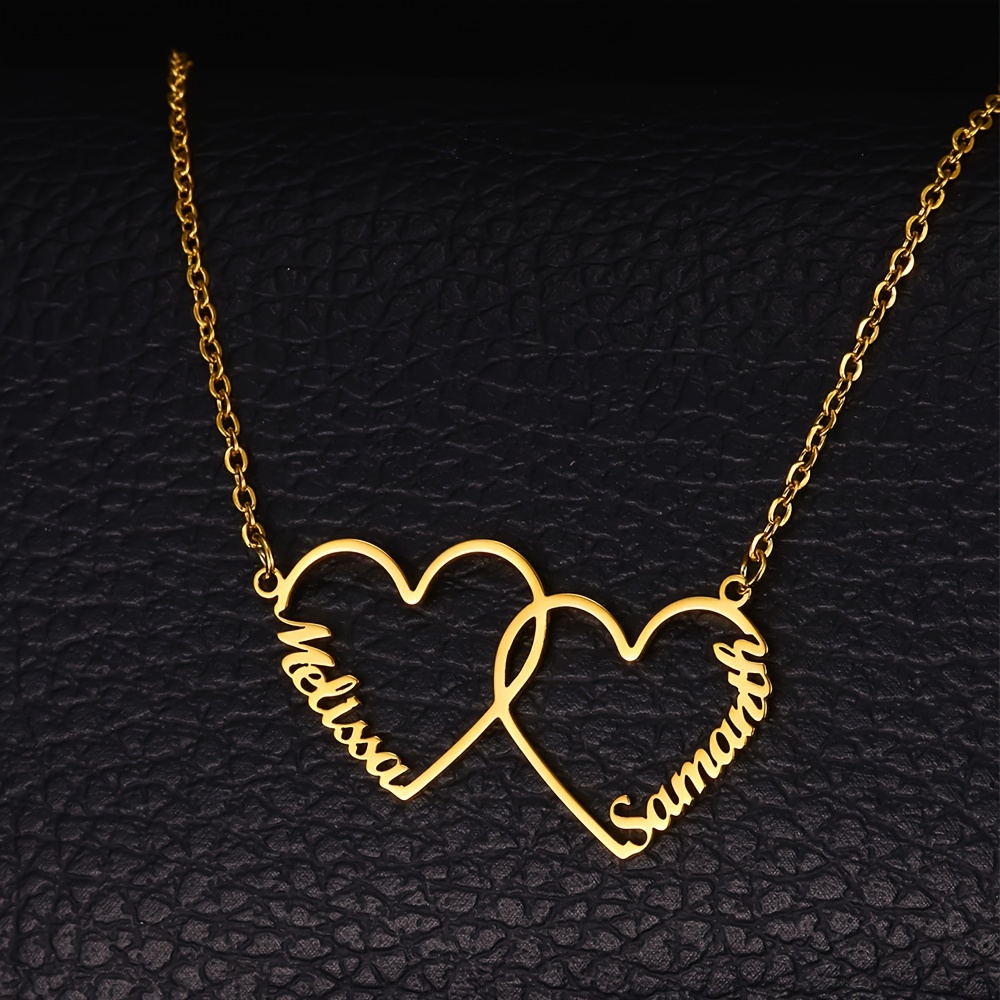 Boho Heart Necklace with Custom Names - Perfect Friend Gift