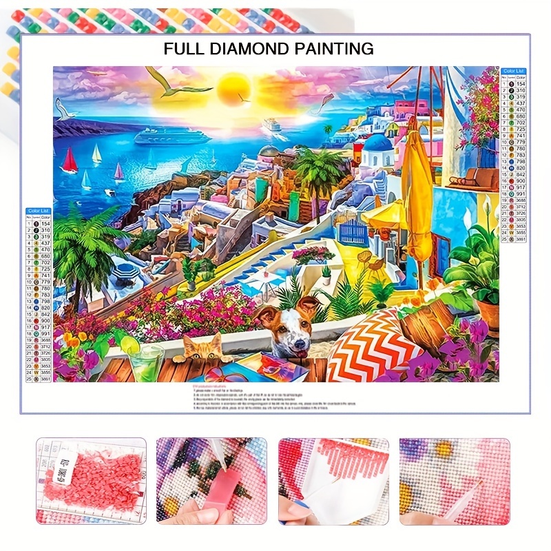 

Diamond Painting Kit, 5d Full Round Drill Landscape Canvas Art, 40x50cm Scenic Mosaic Craft For Bedroom Living Room Decor, Diy Diamond Art Kit For Beginners, Home Wall Decoration Gift