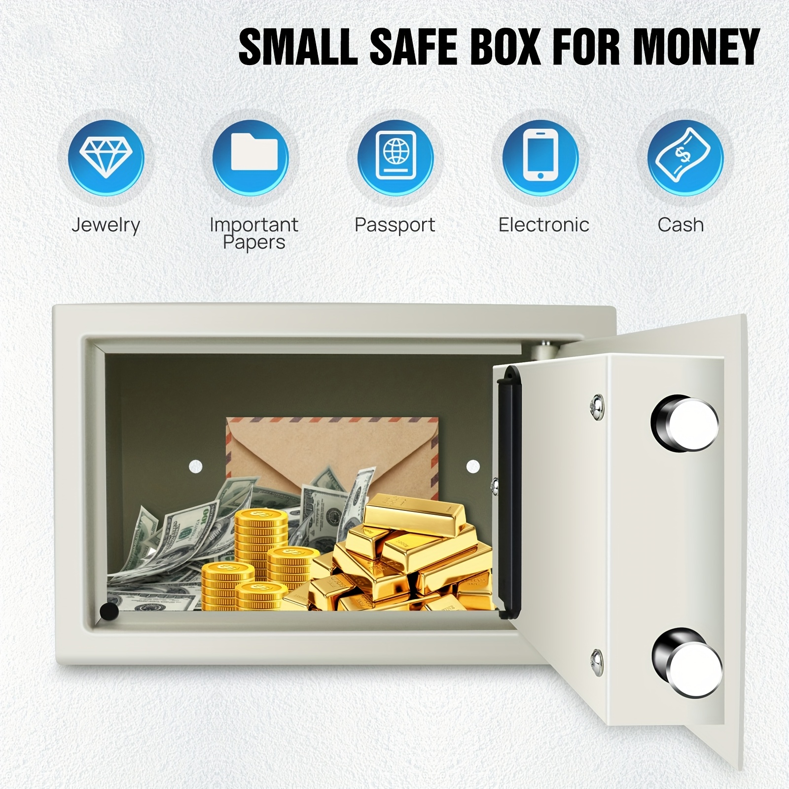 Small Mini All-Steel Safe, Wall-Mounted