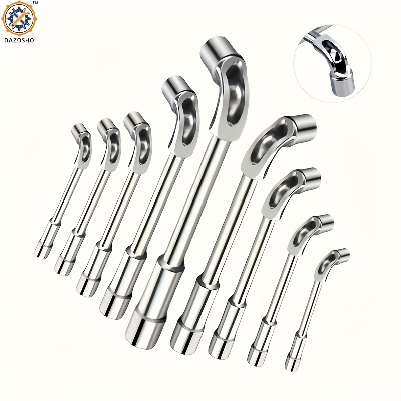 

6-20mm Multi-piece L-piercing Wrench Set Complete Assortment L-shaped Crv -plated Double-ended 7-word L-shaped Mouth Pipe Piercing Hexagonal Elbow Socket Wrenches