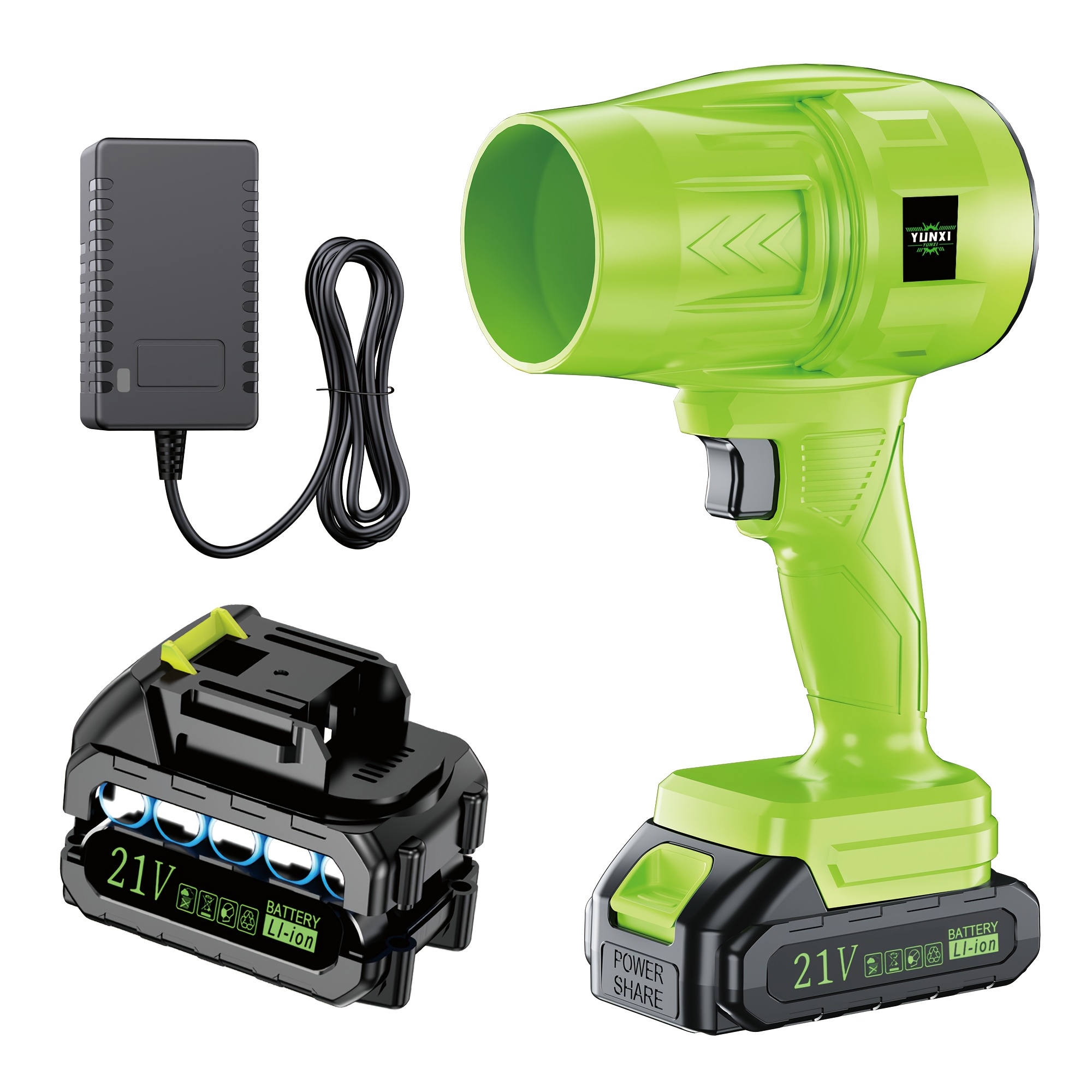 TEMU Blower Cordless High Power Turbo Fan, Portable , Optional With Battery And Quick Charger, Optional Cleaning Machine Suitable For Household