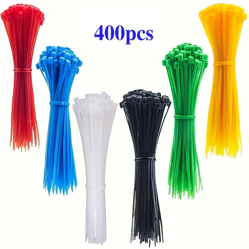 TEMU 400 per cavi in nylon versatili, robuste per raggruppare cavi, disponibili in colori per decorativi, adatte per accessori per ghirlande a rete,