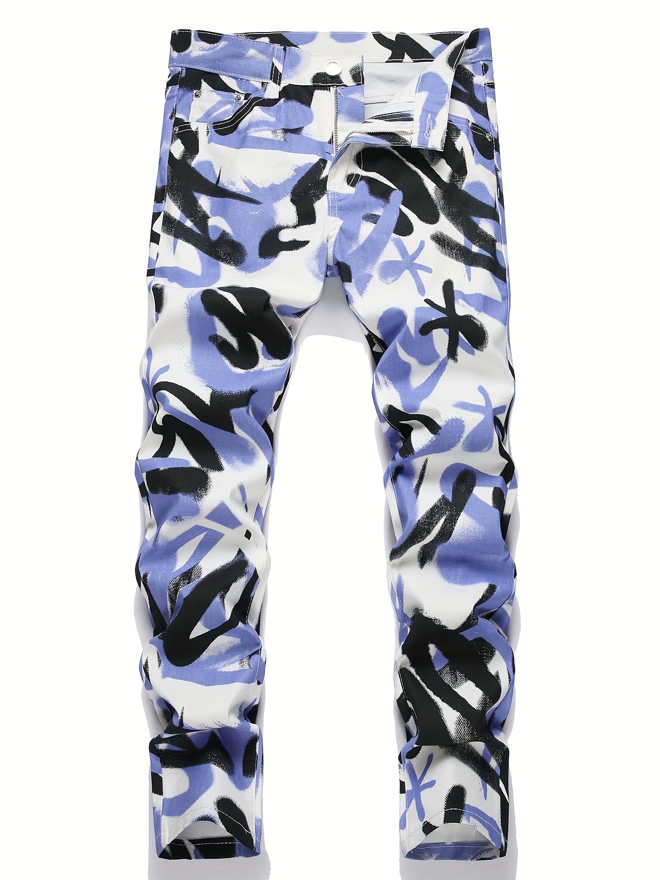 Newly Launched Camouflage Multicolor Stylish Men'S Jeans for Casual Outings, Versatile Summer Men'S Denim Without Stretch