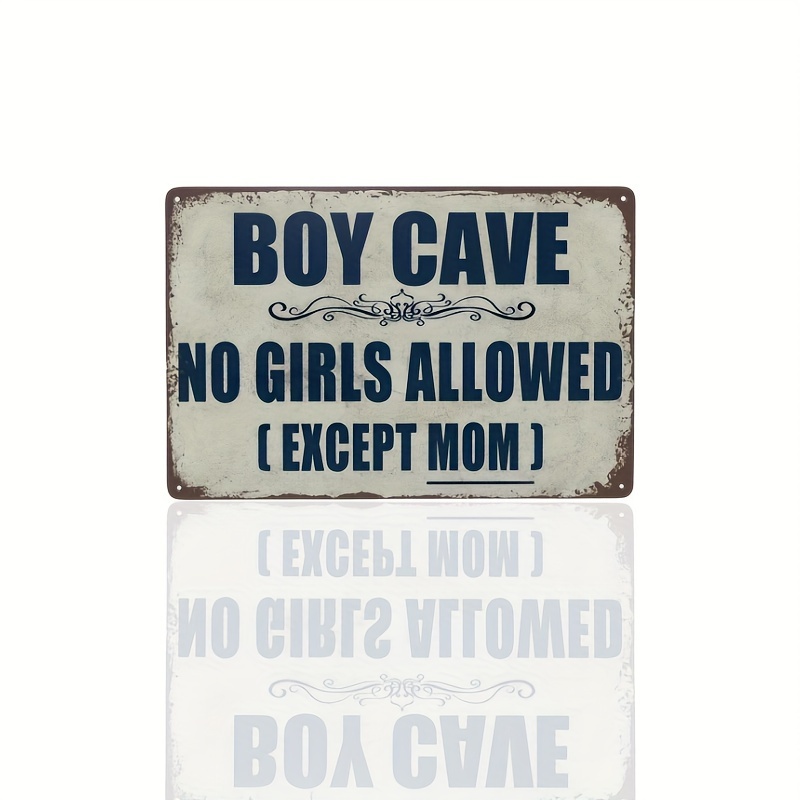 1pc, Girl Cave Metallschild, Keine Jungs Erlaubt Außer Papa Schild
