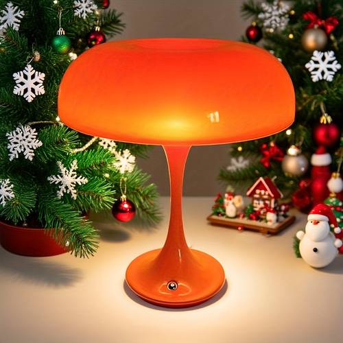 1pc office desk lamp unique mushroom lamp with usb charging adjustable color temperature brightness touch control bedside decorative light for bedroom dining room and more