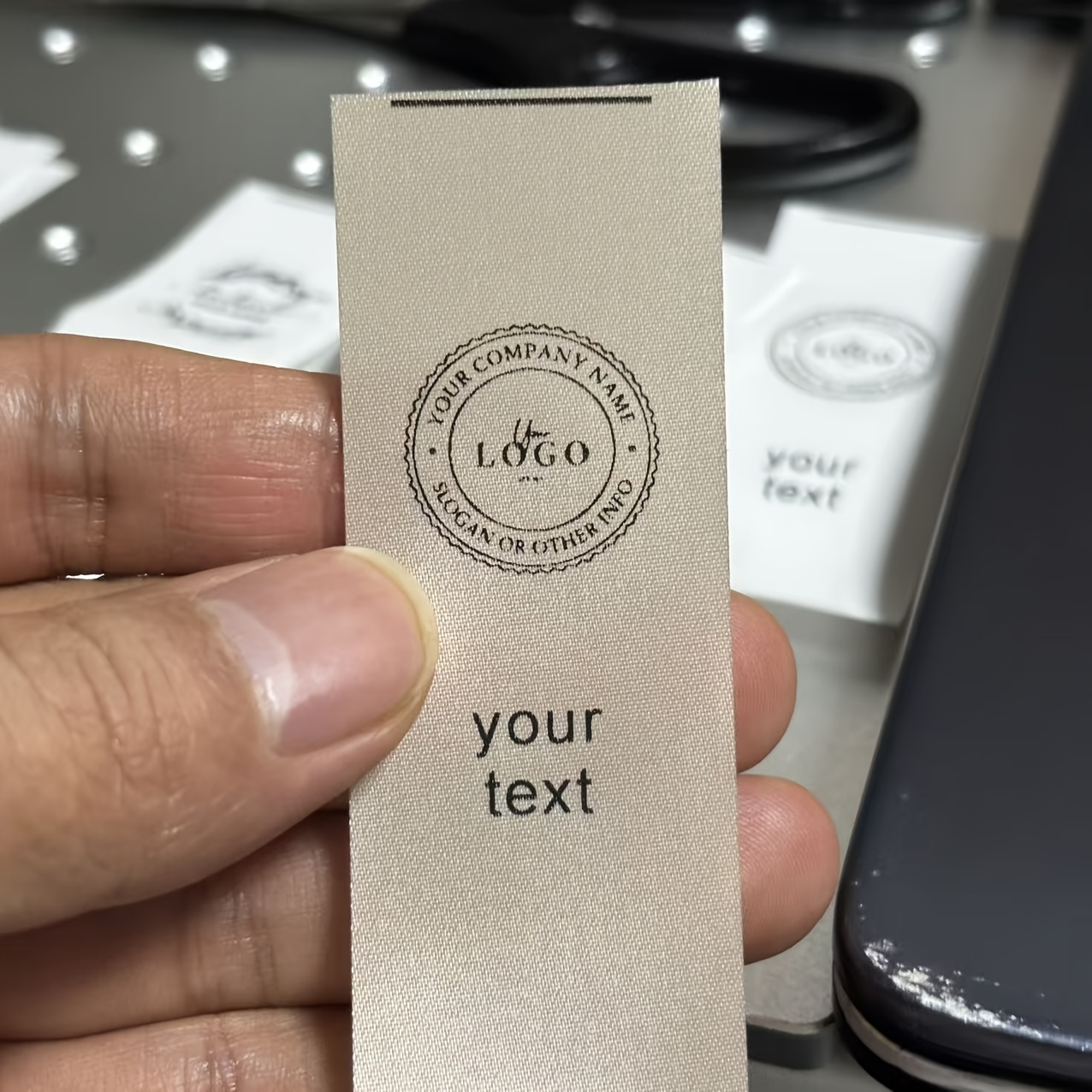TEMU 36pcs Custom Personalized Text And Image Labels, Personalized Name And Address Customization, Suitable For Clothing Store Label Head Patch Bag