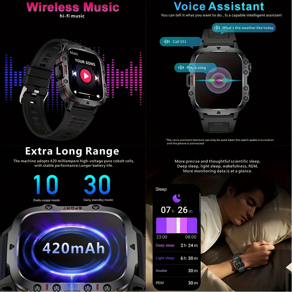 outdoor smartwatch answer make calls smart watch Temu