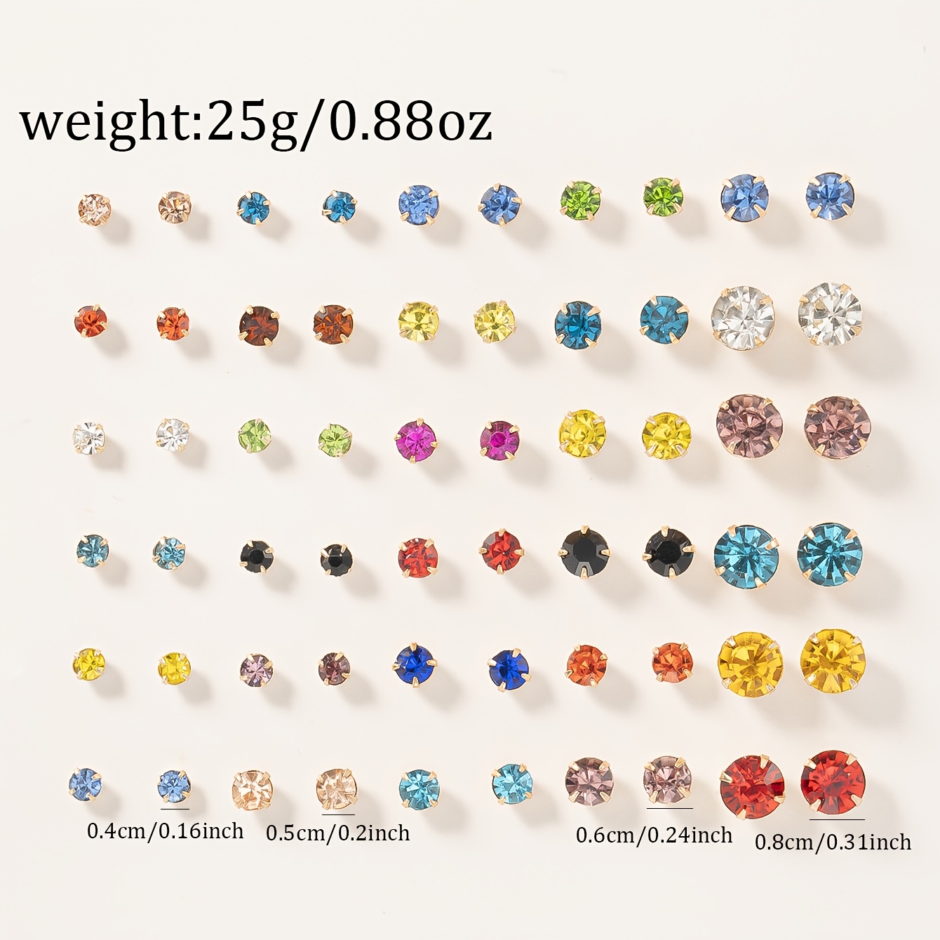 Women's 30 Pairs Fashionable Multi-colored Earrings Set