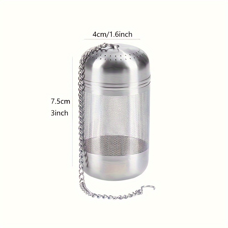 Image of 1pc Premium Sus 304 Stainless Steel Tea Strainer - Durable & Rust-resistant Fine Mesh Infuser Ball For Perfectly Tea - Versatile For Home, Restaurant, Hotel & Office - Tea Additions