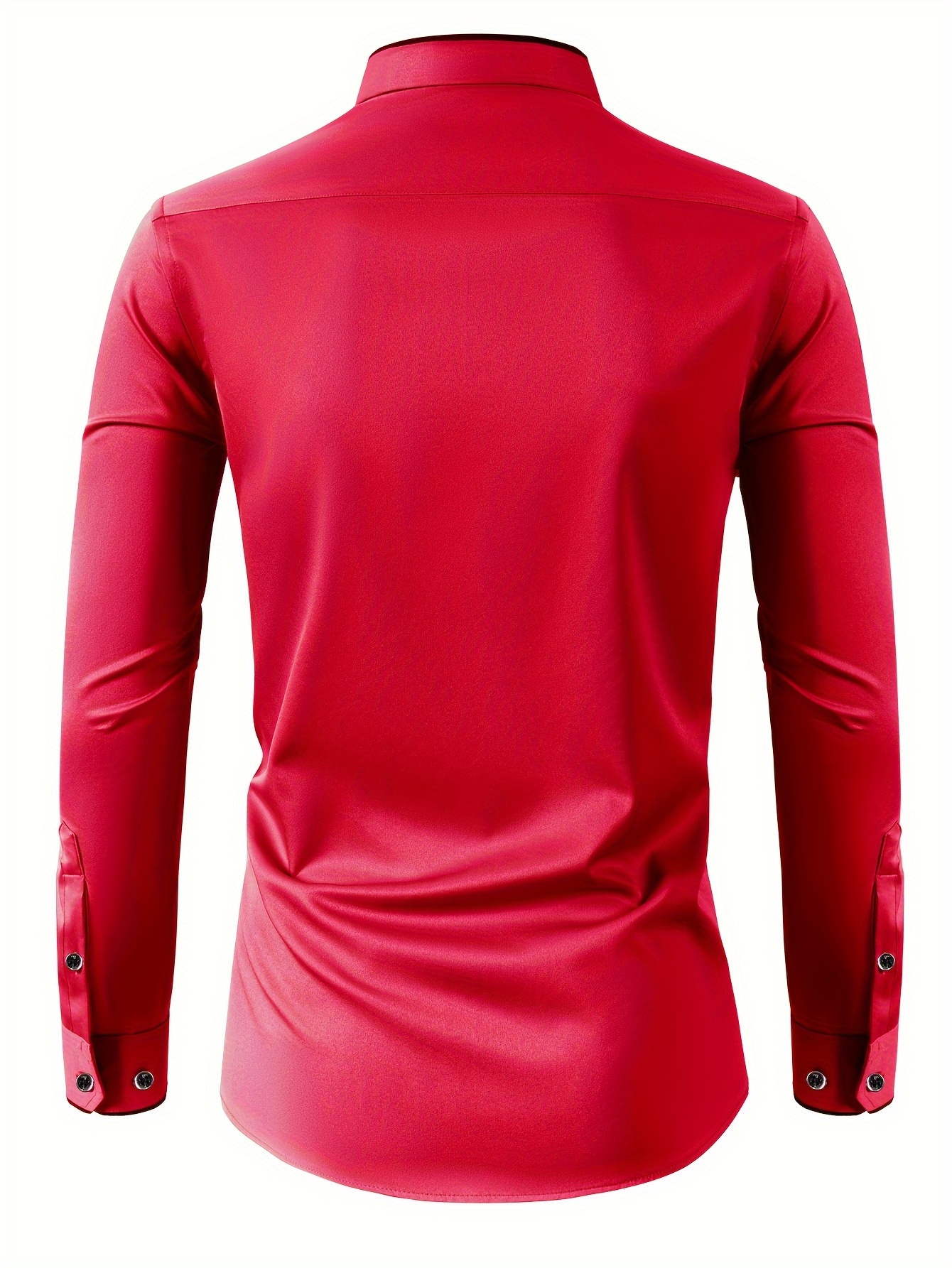 Chemise Homme à Manches Longues - Motif Oignon, Ail, Aubergine - Col En V, Polyester