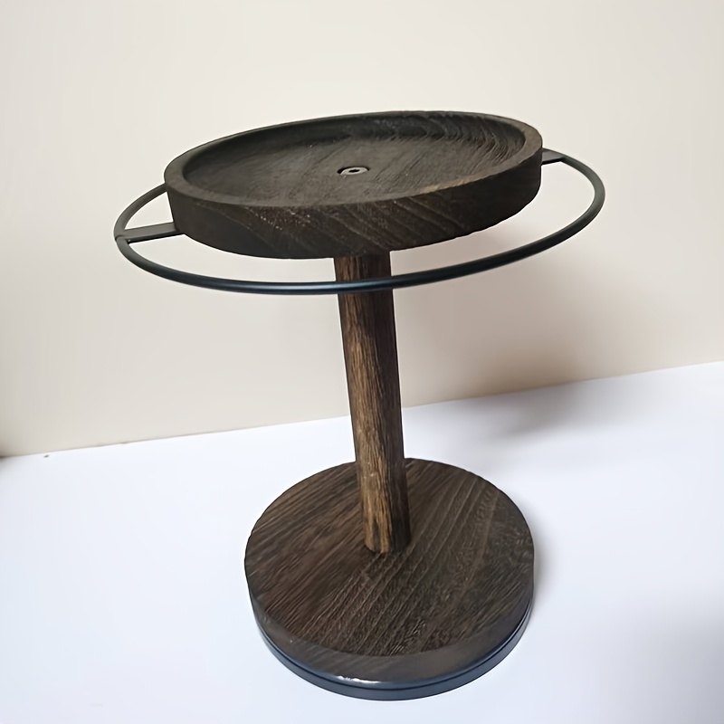 E-shop Modischer Brillenständer aus Holz mit Holztablett -sockel für Brillen