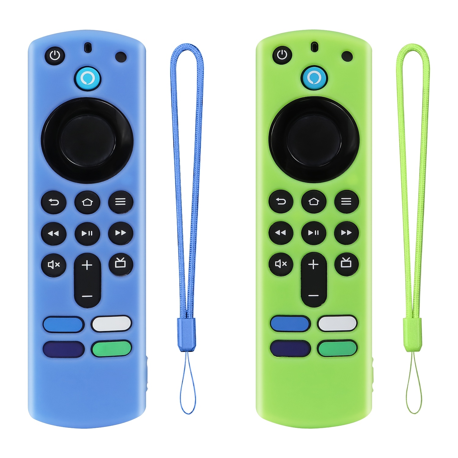 TEMU [Lot de 2] Étui en silicone phosphorescent pour télécommande , protection antichoc avec cordon pour 4K , 4K Plus, HD, 3ème génération et 4K Max